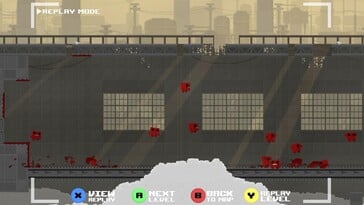 Na foto: Uma captura de tela do jogo Super Meat Boy.