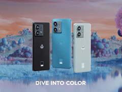 O Edge 40 Neo em suas opções de cores com curadoria Pantone. (Fonte da imagem: Motorola via @evleaks)