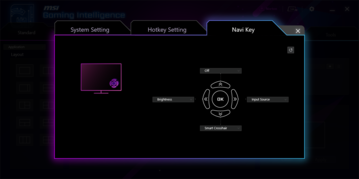 Configuração das teclas Navi