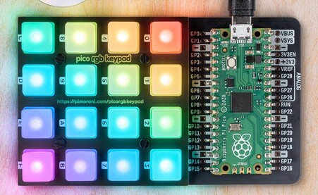 A Base do Teclado Pimoroni Pico RGB. (Fonte da imagem: Pimoroni)