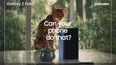 Samsung Galaxy O vídeo teaser do Z Fold 7 dá uma cutucada no Apple. (Fonte da imagem: Samsung | editado por Notebookcheck)