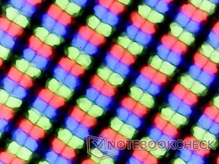Matriz de subpixel com revestimento fosco