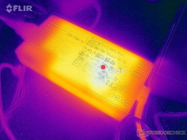 O adaptador AC pode alcançar mais de 48 C quando se trabalha com altas cargas por longos períodos