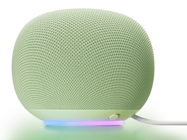 O Google Home Speaker tem um anel luminoso e um botão para silenciar o microfone. (Fonte da imagem: Google)