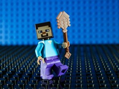 Uma imagem mostrando uma minifigura de Steve do Minecraft.