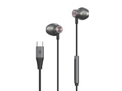 Os fones de ouvido com fio RedMagic com um conector USB-C.