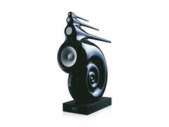 Uma imagem promocional do famoso alto-falante de chão da Bowers & Wilkins, o Nautilus, retratado em um fundo branco. (Fonte da imagem: Bowers & Wilkins)