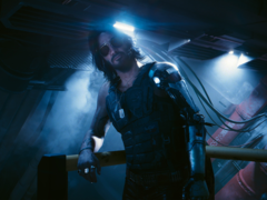 Uma captura de tela de Keanu Reeves como Johnny Silverhand em Cyberpunk 2077 (fonte da imagem: SteamDB)