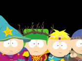 Os garotos se preparam para a batalha em South Park: The Stick of Truth, cada um vestindo seu papel de fantasia - mago, druida, paladino e guerreiro (Fonte da imagem: via South Park Wiki / Fandom, carregado por Gastropod - © Ubisoft / South Park Digital Studios)