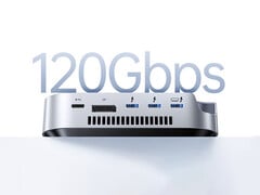 O novo dock tem o controlador JHL9480. Na foto: uma imagem promocional com a vista frontal da estação de acoplamento Thunderbolt 5.