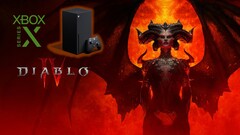 Um Xbox Série X com o tema Diablo IV está alegadamente em funcionamento (imagem via @bilibili_kun no Twitter)