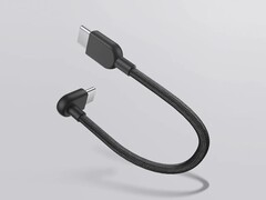 O cabo USB-C para USB-C trançado 3A da Xiaomi (10 cm) (na foto) será lançado globalmente. (Fonte da imagem: Xiaomi)