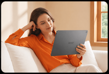 Tablet Acer A543 mostrado em uso