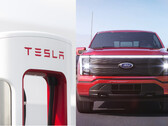 A Ford efetivamente dobrará o número de carregadores rápidos para seus proprietários de veículos elétricos graças a uma expansão que incluirá os Superchargers da Tesla. (Fonte da imagem: Tesla/Ford - editado)
