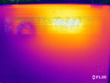 Temperaturas de superfície na parte inferior (teste de estresse)