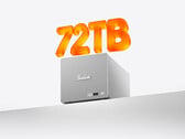 O ME Pro de duas baías com AI 9 HX 470 custa a partir de cerca de US$ 711. Na foto: uma imagem promocional destacando o suporte de armazenamento anunciado para o NAS.