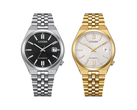 O Citizen NK0030-51E, com mostrador preto, e o NK0032-56A em tom dourado, na foto.