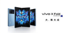 O Vivo X Fold apresenta câmeras com a marca Zeis e o que parece ser uma lente de periscópio. (Fonte de imagem: Vivo)