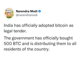 Em vez de uma proibição, a Índia agora quer taxar o crypto em 30% e torná-lo legal