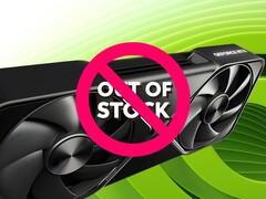 GPU da Nvidia com símbolo de fora de estoque é mostrado (Fonte da imagem: Nvidia com edições)