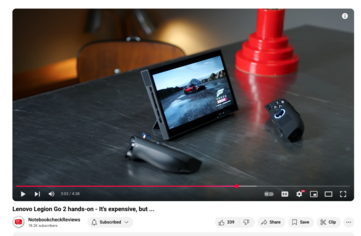 Antiga interface de usuário do player de vídeo do YouTube (Fonte da imagem: Kristen Spradiln / Notebookcheck)