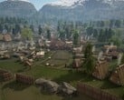 Uma imagem que mostra uma cidade na Terra dos Vikings.