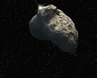 Impressão artística de um asteroide