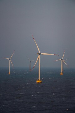 Parque eólico offshore. Imagem de referência. (Fonte da imagem: Pexels)