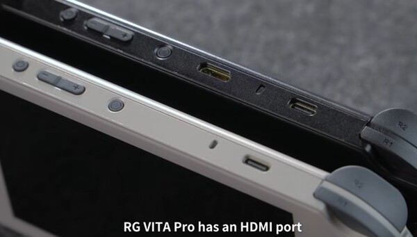 O Anbernic RG Vita Pro tem uma porta HDMI e suporte para DisplayPort.