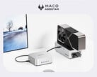 O MACO custa a partir de US$ 278 na China. Na foto: o mini PC com uma configuração de eGPU. (Fonte da imagem: Aoostar - editado)
