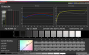 CalMAN: Grayscale - natural colour profile, sRGB target colour space