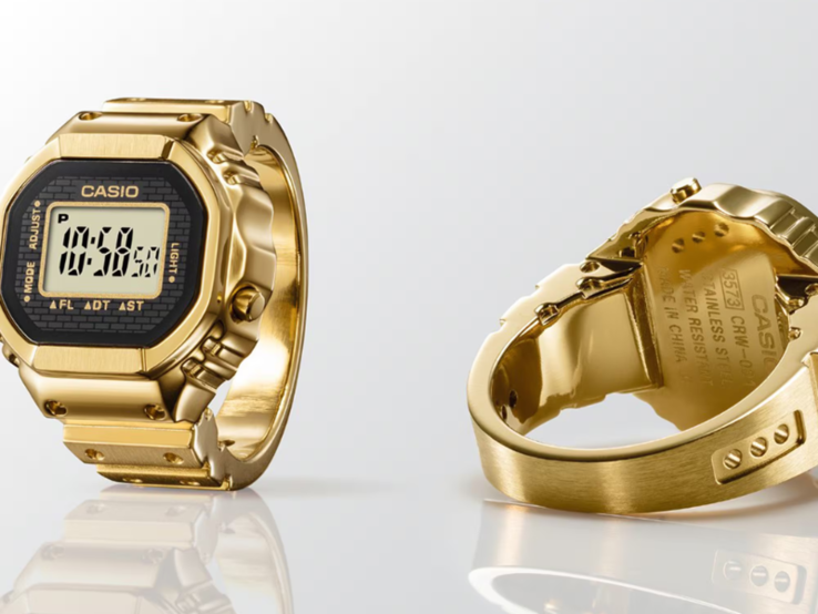 O relógio digital de anel Casio CRW-001G-9. (Fonte da imagem: Casio)
