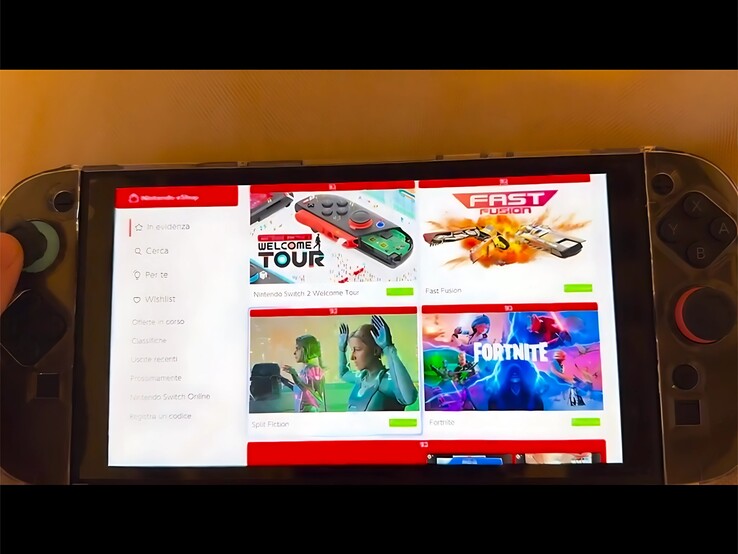 Desempenho da eShop do Nintendo Switch 2 (Fonte da imagem: captura de tela, subreddit do Switch 2)