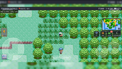 PokeDaisy jogando um jogo de Pokémon com sobreposições extras na tela