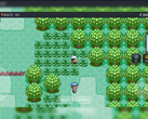 PokeDaisy jogando um jogo de Pokémon com sobreposições extras na tela