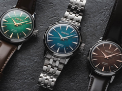 Os modelos Seiko Presage Cocktail Time HCB001J1, HCB002J1 e HCB003J1.
