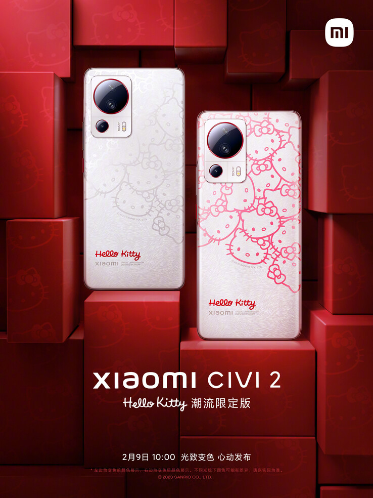 O novo Civi 2 Edição Limitada (esquerda) com seus acentos fotocrômicos ativados (direita). (Fonte: Xiaomi)