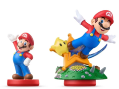Uma comparação em escala do antigo Mario Amiibo com o novo Super Mario Galaxy with Luma Amiibo (fonte da imagem: r/amiibo)