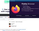 Detalhes da versão do Firefox 123 e atualização visual do Google Search (Fonte: Own)