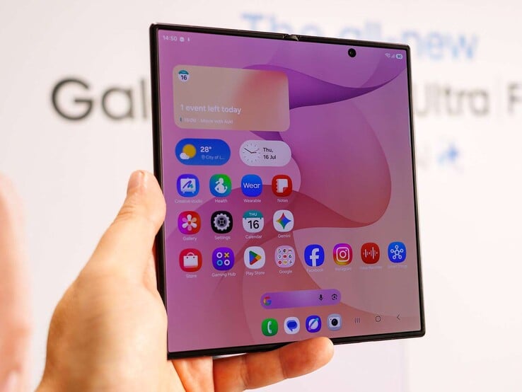 Tela interna do Galaxy Z Fold 8 Ultra