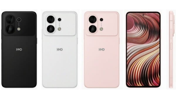 O render que vazou do HMD Ace 5G mostra-o em preto, branco e rosa. (Fonte da imagem: smashx_60 on X)
