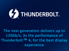 A próxima geração de Thunderbolt promete até 80 Gbps de transferência de dados e até 120 Gbps para displays. (Imagem via Intel)