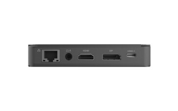 RJ45 (10/100/1000 Ethernet), porta combi para fone de ouvido/microfone, HDMI 2.0, DisplayPort 1.4, USB 3.1 (1 Tipo C)
