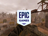A próxima linha de jogos gratuitos não tem nenhum vencedor de prêmios. Foto: captura de tela editada do Stalcraft com o logotipo da Epic Games Store na parte superior.