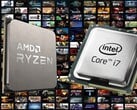 A AMD obteve ganhos contra a Intel nos resultados da pesquisa Steam de janeiro. (Fonte de imagem: AMD/Intel/Steam - editado)