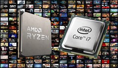 A AMD obteve ganhos contra a Intel nos resultados da pesquisa Steam de janeiro. (Fonte de imagem: AMD/Intel/Steam - editado)