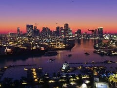 Uma cena de Vice City no GTA 6.
