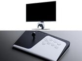 Monitor de jogos PlayStation (em cima), bastão de combate FlexStrike (embaixo).