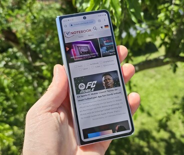 A tela externa do Galaxy Z Fold5