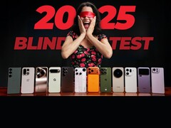 Uma imagem mostrando os principais telefones de 2025 que participaram do teste cego (Fonte da imagem: Versus via YouTube; editado)